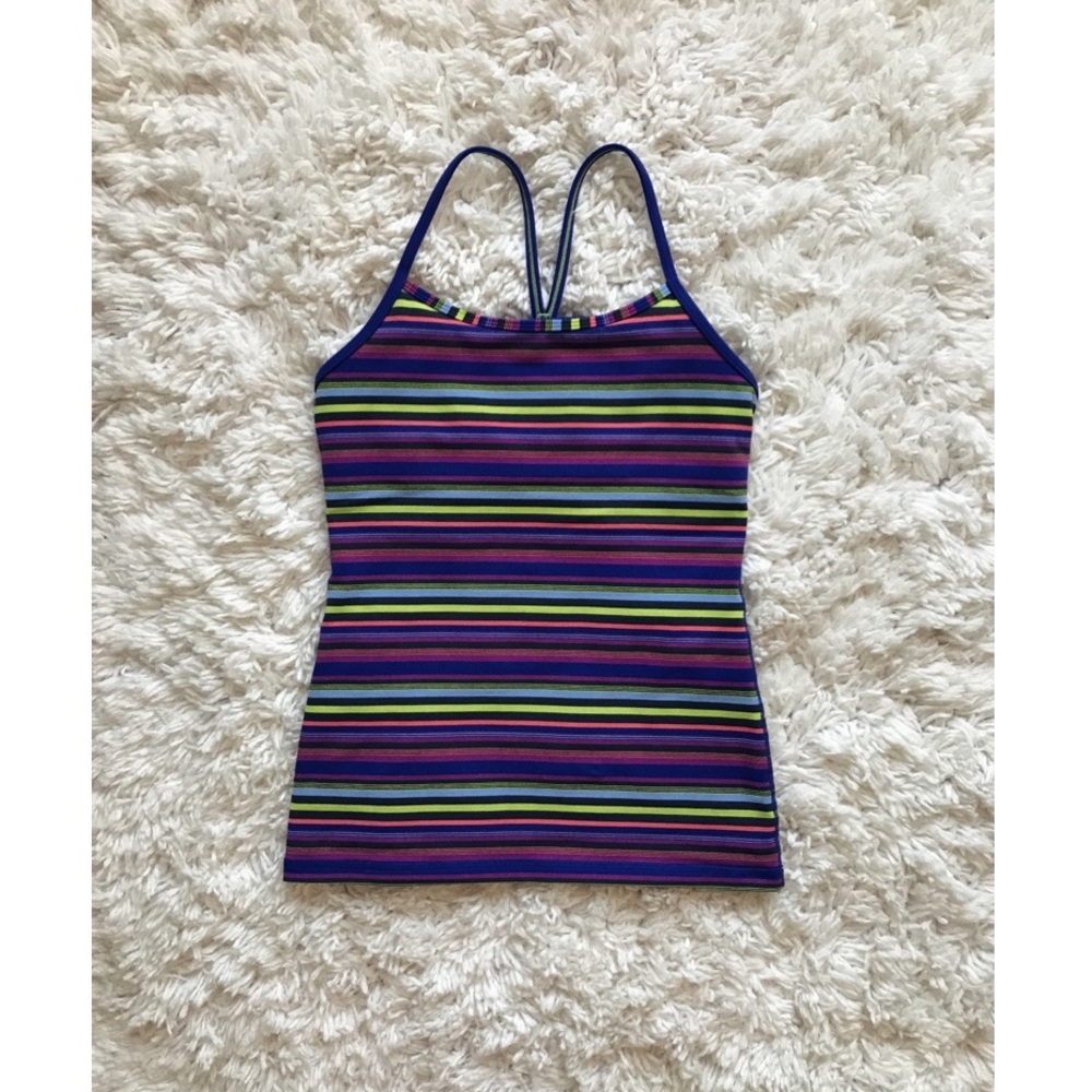 Lululemon Power Y Striped Tank Size 6